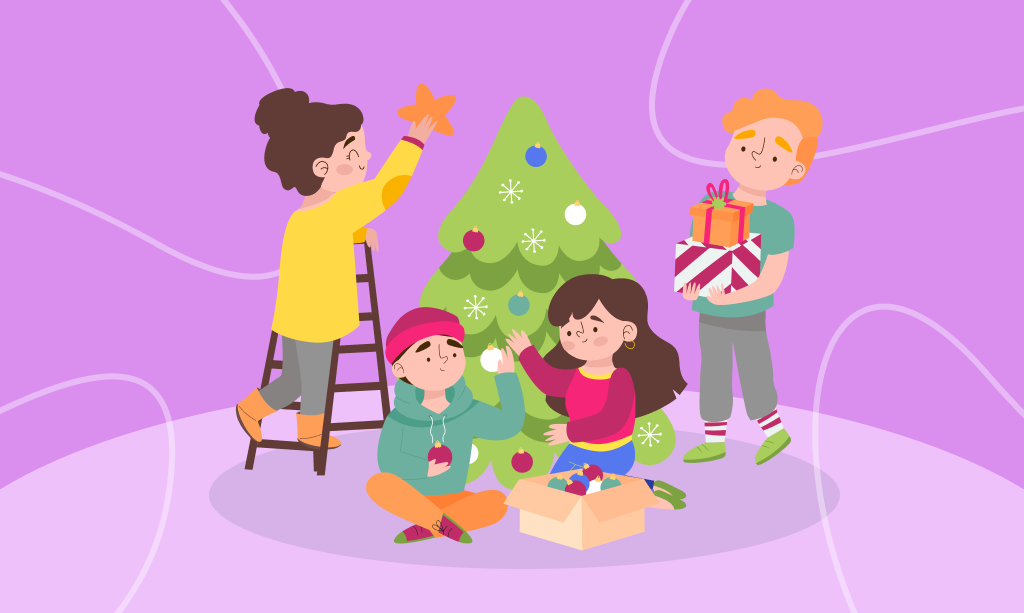 Pomysły na Boże Narodzenie z dziećmi - ilustracja